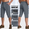 thumbnail image 2 of liyiyiyia Hiking Pants for Men Cargo Capris Lightweight Quick Dry Outdoor Shorts with 5 Pockets, 2 of 10