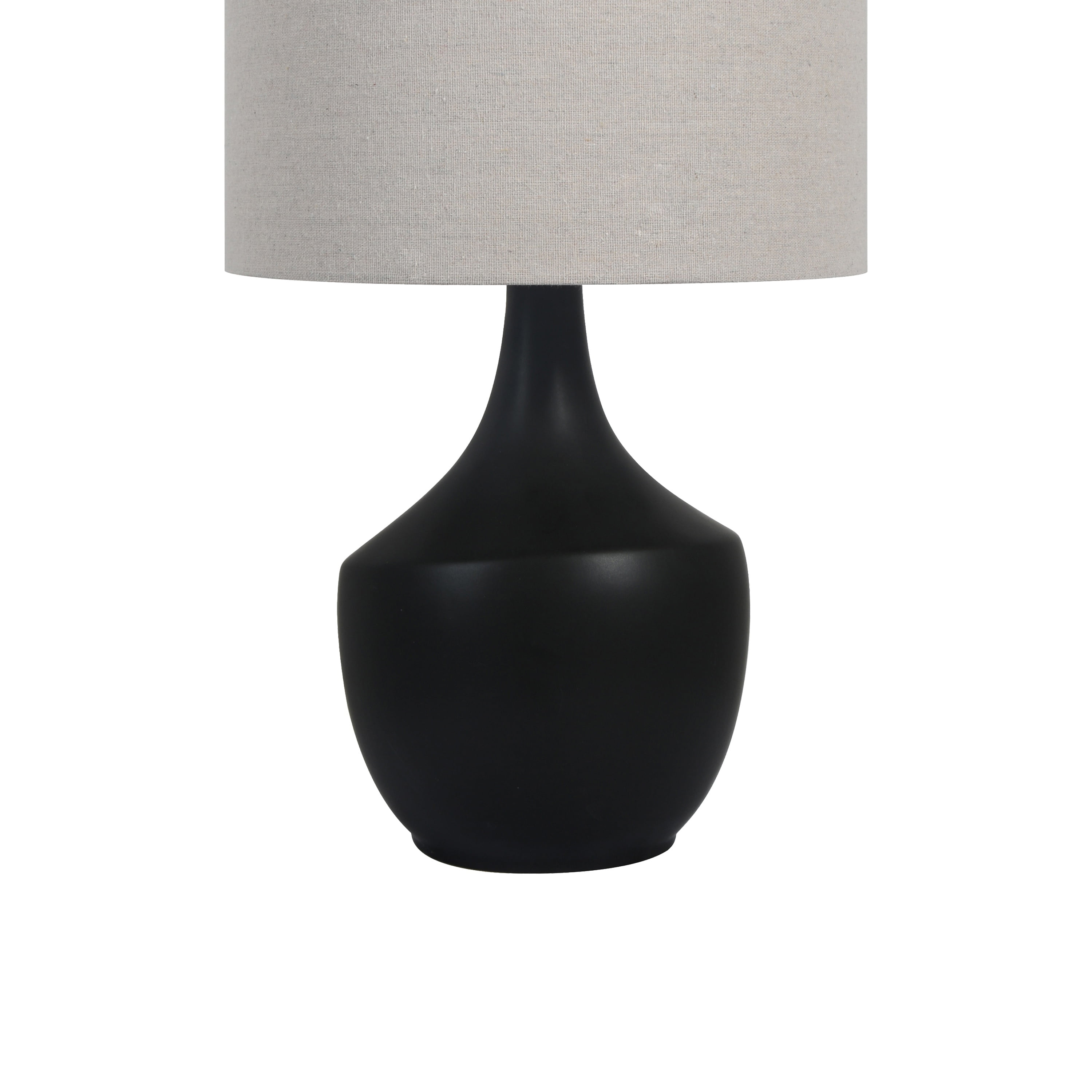 Mainstays 22" Black Ceramic Table Lamp with Oatmeal Linen Shade
