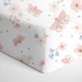 thumbnail image 1 of Living Textiles Cotton Jersey Fitted Crib Sheet - Fly Away, 1 of 2