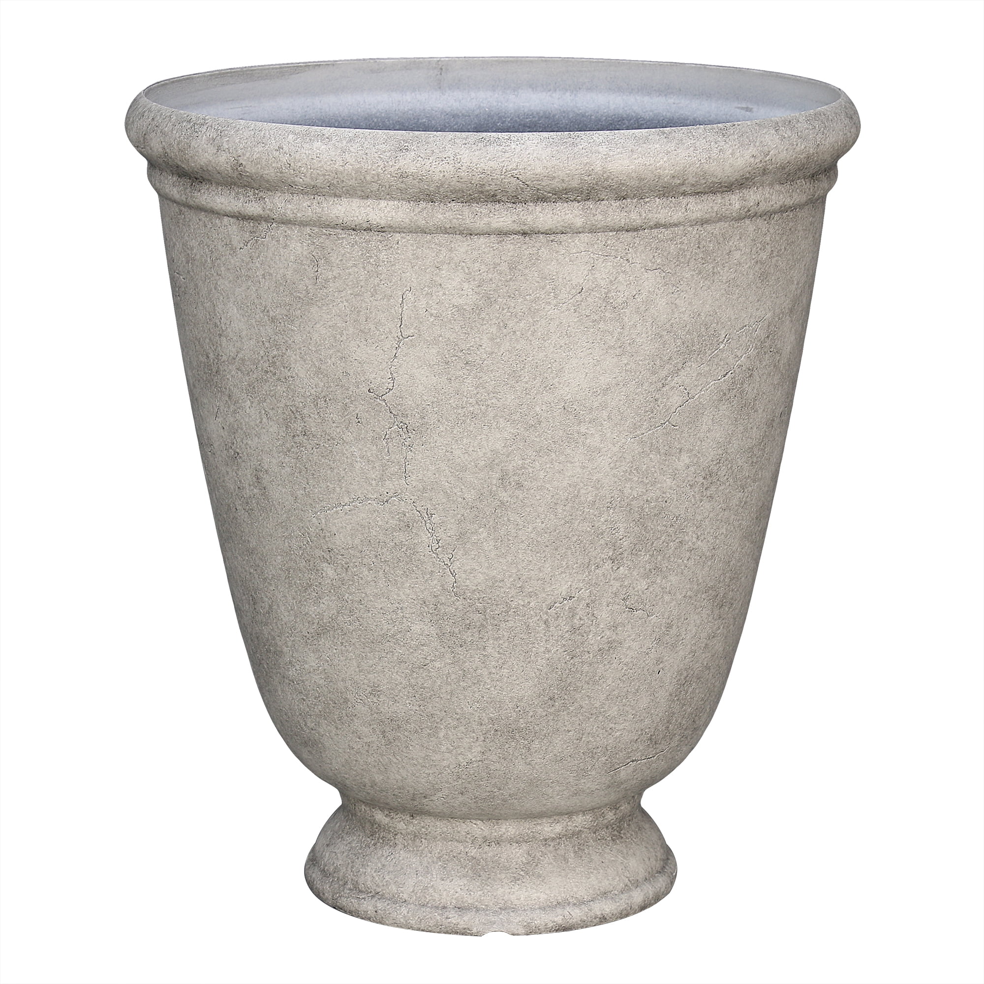 Better Homes & Gardens Ember Gray Resin Planter, 16in x 16in x 18in