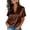 Brown, variant on CIENVNSTG Womens Satin Silk Blouse Short Sleeve Lapel Collar Tops Lightweight Solid Color Button Down Shirts Work Business Dressy Outfits Light Gray S