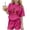 Hot Pink, variant on Red Girls Cherry Print 2 Piece Outfit Short Sleeve T-Shirt and Shorts Set Summer Casual Clothes for Kids Polyester Sizes 4-14,Size 4-5T