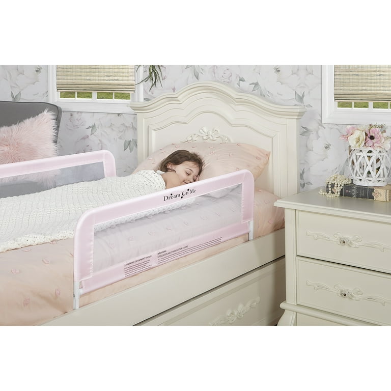 Dream On Me Adjustable Mesh Bed Rail Double Pack Breathable and Durable Fabric Pink Walmart