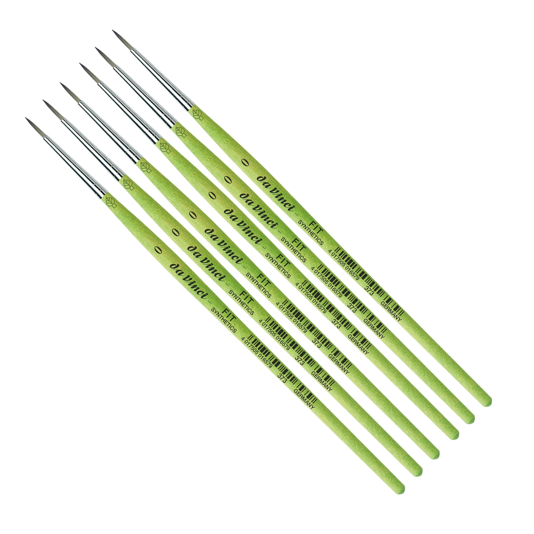 da Vinci FIT Synthetics Student Brush, Synthetic, Acrylic & Tempera, Round, Series 373, Size 0, Pack of 6