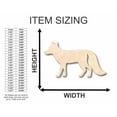 thumbnail image 2 of Unfinished Wood Fox Shape - Animal - Craft - up to 46" DIY 14" / 1/8", 2 of 3