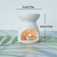 thumbnail image 2 of Safeglitz Ceramic Tea Light Candle Holder, Oil Burner Wax Melt Burner & Incense Aroma Diffuser, Home Decor,Ceramic Hollow Essence Furnace A, 2 of 8