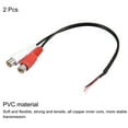 thumbnail image 3 of Paquete de 2 adaptadores de conector de enchufe RCA hembra Uxcell a cable de alambre desnudo de extremo abierto, cable RCA de video, 3 of 5