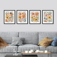 thumbnail image 2 of PixonSign&nbsp;Framed Wall Art, Flower Market Abstract Posters, Set of 4 Floral Botanical Prints Cartoon Colorful Wall Decor, Minimalist Wall Décor for Living Room, Brdroom, Bathroom - 8"x10" Black, 2 of 5