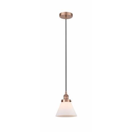 616-1PH-AC-G41 Innovations Lighting Cone - 1 Light Mini Pendant In Industrial Style-9.75 Inches Tall and 7.75 Inches Wide-Antique Copper Finish-Matte