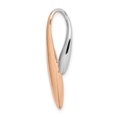 thumbnail image 2 of Sterling Silver Rhodium-plated & Rose Gold-plated Polished Slide Pendant, 2 of 5