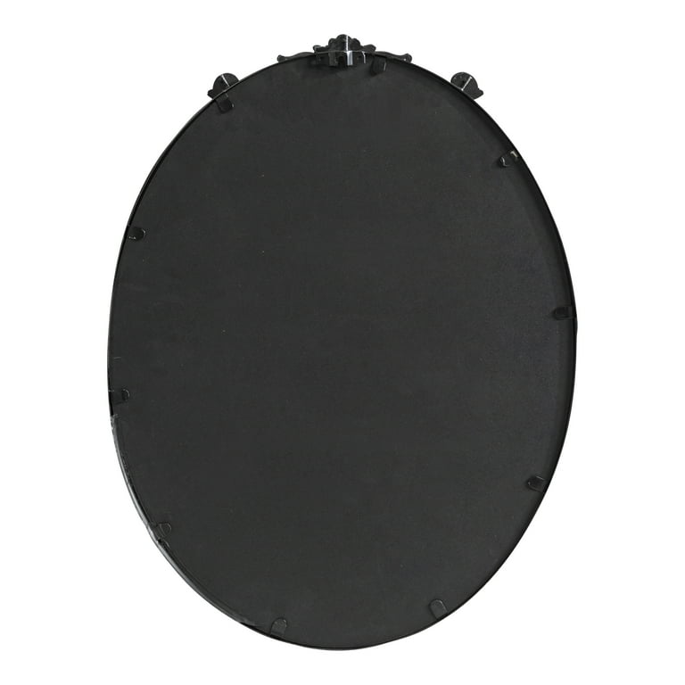 Kate And Laurel Arendahl Ornate Oval Wall Mirror - 18x24 Inch Antique Gold Bohemian Mirror With Garland Frame