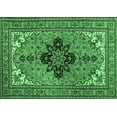 thumbnail image 1 of Ahgly Company Indoor Rectangle Medallion Emerald Green Traditional Area Rugs, 5' x 7', 1 of 4