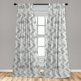 thumbnail image 4 of Ambesonne Herringbone Curtains, Brick Zigzag Pattern, Pair of 28"x63", Pale Eggshell Grey, 4 of 4