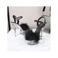 thumbnail image 3 of Ankle Strap Clear Platform Sandals Fluffy Heels Stiletto, 3 of 8