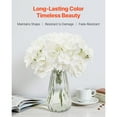 thumbnail image 3 of KFFKFF 65 pcs White Artificial Silk Flowers, Realistic Faux Hydrangea with Stems for DIY Wedding Bouquets, Home Decor, Party Centerpieces, and Table Arrangements, 3 of 9