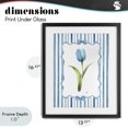 thumbnail image 4 of Stupell Industries Cottage Single Blue Tulip Stripes Black Framed Print Under Glass, 13 x 16, by Nan, 4 of 8