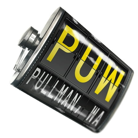 

NEONBLOND Flask PUW Airport Code for Pullman WA