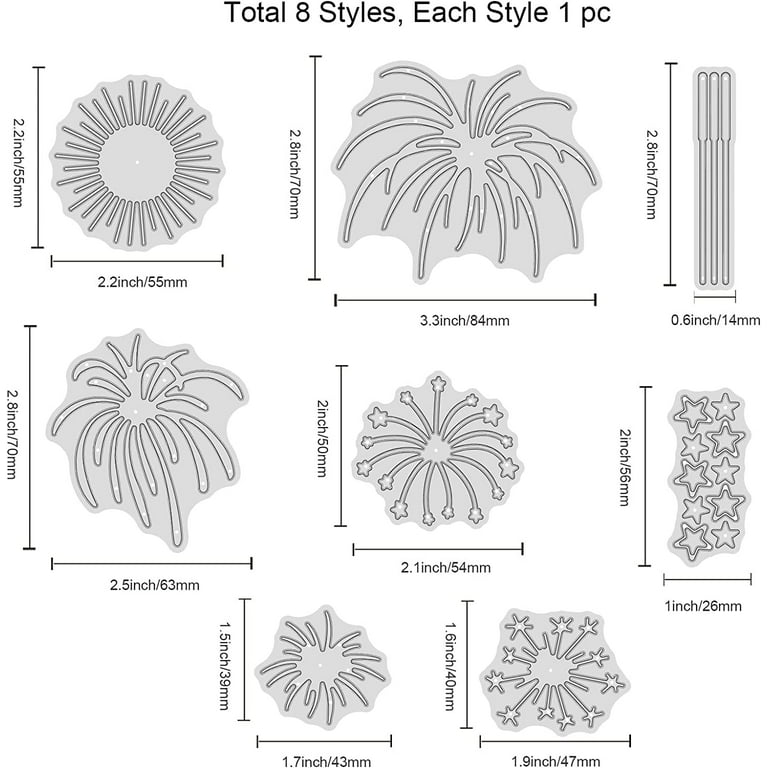 Card Making Die Cuts, 8pcs Metal Birthday Themed Die Cuts For Card Making  With Floral Cutting Dies, Diy Flower Pressing Machine Moulds For  Scrapbooking/Crafts/Album Card Making Decorating