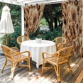 thumbnail image 2 of 2 Panels Outdoor Curtains for Patio Waterproof 54"x108" Bread Weatherproof Privacy Outsides Curtains, Brown Farmhouse Chic Abstract Food Texture Grommet Thermal Drapes for Cabana Porch Pergola, 2 of 8