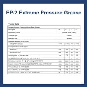 EP2 Extreme Pressure Lithium Grease, NLGI 2 - 35LB. (5 Gallon) Pail