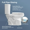 thumbnail image 2 of HOROW 1.28 GPF Elongated Ceramic Two-Piece Toilet with ADA Chair Height Floor Mounted dual flush, 2 of 12