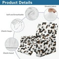 thumbnail image 5 of FOR U DESIGNS Dachshund Pattern Recliner Chair Covers with Armsm, Breathable Slip Covers for Sofas Couches Polyester Lazy Boy Recliner Cover with Elastic Bottom, 5 of 8