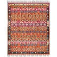 thumbnail image 3 of SAFAVIEH Aspen Jake Southwestern Wool Area Rug, Orange/Fuchsia, 5' x 5' Round, 3 of 7