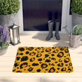 thumbnail image 2 of Yellow and Black Of Leopard Print Flannel Non Slip Door Rugs,Washable Door Mats Indoor,Decorative Door Mats,Dirt-Resistant and Absorbent Doormat for Entrance,Bedroom,Kitchen,Bathroom,23.5"x16", 2 of 5