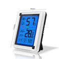 thumbnail image 1 of Termómetro E Higrómetro Digital Táctil Lcd De Pantalla Grande, Monitor De Temperatura Y Humedad Retroiluminado, Reloj Meteorológico Cómodo Eigraketly TO005180-00, 1 of 7