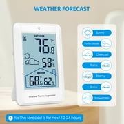 Acurite Weather Station, AMIR Indoor Thermometer with 328ft Remote Sensor Outdoor Thermometer Humidity Gauge for Home Greenhouse Office Bedroom