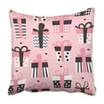 thumbnail image 1 of BSDHOME Pink Birthday Pattern Black Bow Box Cartoon Celebrate Celebration Congratulation Pillowcase 18x18 inch, 1 of 1