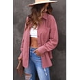 thumbnail image 4 of Women's Pink Corduroy Button Pocket Shirt, 4 of 17