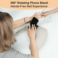 thumbnail image 2 of Unique Bargains Nail Arm Rest with 360° Rotating Phone Holder U Shaped Manicure Hand Rest Detachable Arm Rest for Nail Tech for Salons or Home Use Gray, 2 of 7