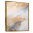 thumbnail image 2 of Designart "Ocean Storm In Beige, Blue, And Gold III" Abstract Shapes Floater Framed Wall Art Prints, 2 of 5