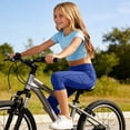 thumbnail image 6 of Amidoa Girls Athletic Leggings Stretch Kids Dance Workout Running Yoga Pants with Pocket 8, 6 of 9