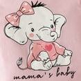 thumbnail image 6 of LAPAKIDS Newborn Infant Baby Girl Clothes Outfits 3-6 Months Cute Elephant Long Sleeve Romper Top Pants Headband 3Pcs Set, 6 of 7