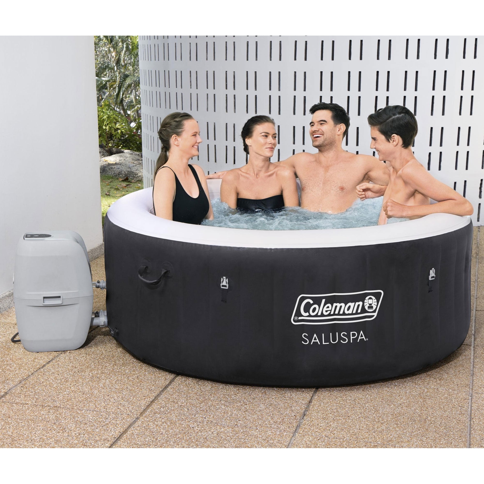 Coleman SaluSpa Person Portable Inflatable Outdoor Hot Tub Spa