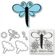 Sizzix Framelits Dragonflies Die Set with Stamps (5 Pack)