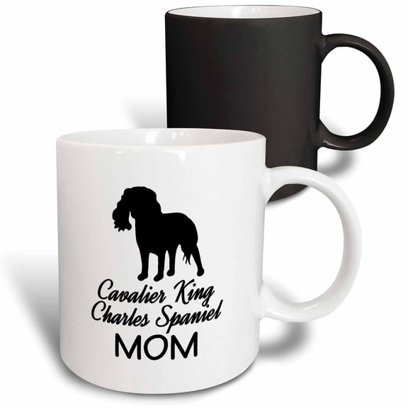 3drose, Cavalier King Charles Spaniel Dog Mom, 11oz Magic Transforming Mug