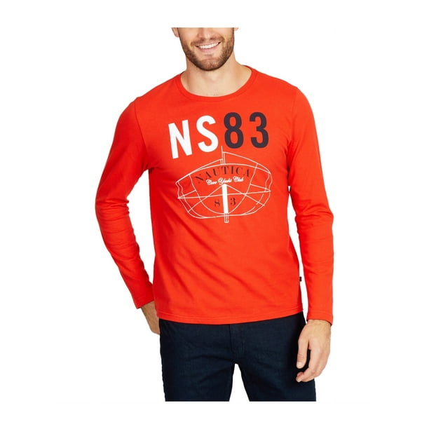 Nautica Mens NS 83 Graphic T-Shirt orangeppy 2XL 