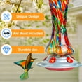 thumbnail image 4 of Birdkiss 28 oz Hand Blown Glass Hummingbird Feeders with Ant Moat Hook, Garden Backyard Patio Decor, 4 of 9