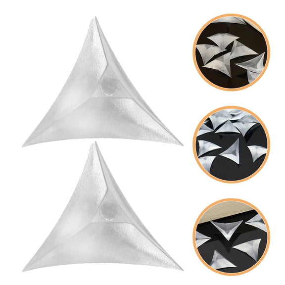 LULULION 200Pcs Decorative Stair Dust Corners Transparent Triangular Corner Guards for Cabinets