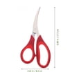 thumbnail image 3 of Tijeras profesionales multiusos para cortar camarones, de acero inoxidable, para cocina, restaurante (tijeras rojas), 3 of 7
