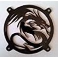 thumbnail image 4 of Inspired Laser Design Custom Acrylic Flying Dragon Computer Fan Grill 80mm, 4 of 4