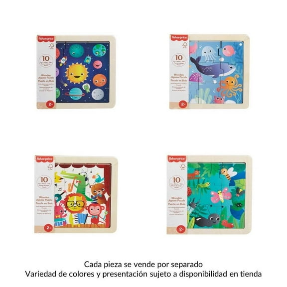 Juguete para Bebés Fisher Price Mis Primeros Rompecabezas de Madera Varios Modelos 1 pieza