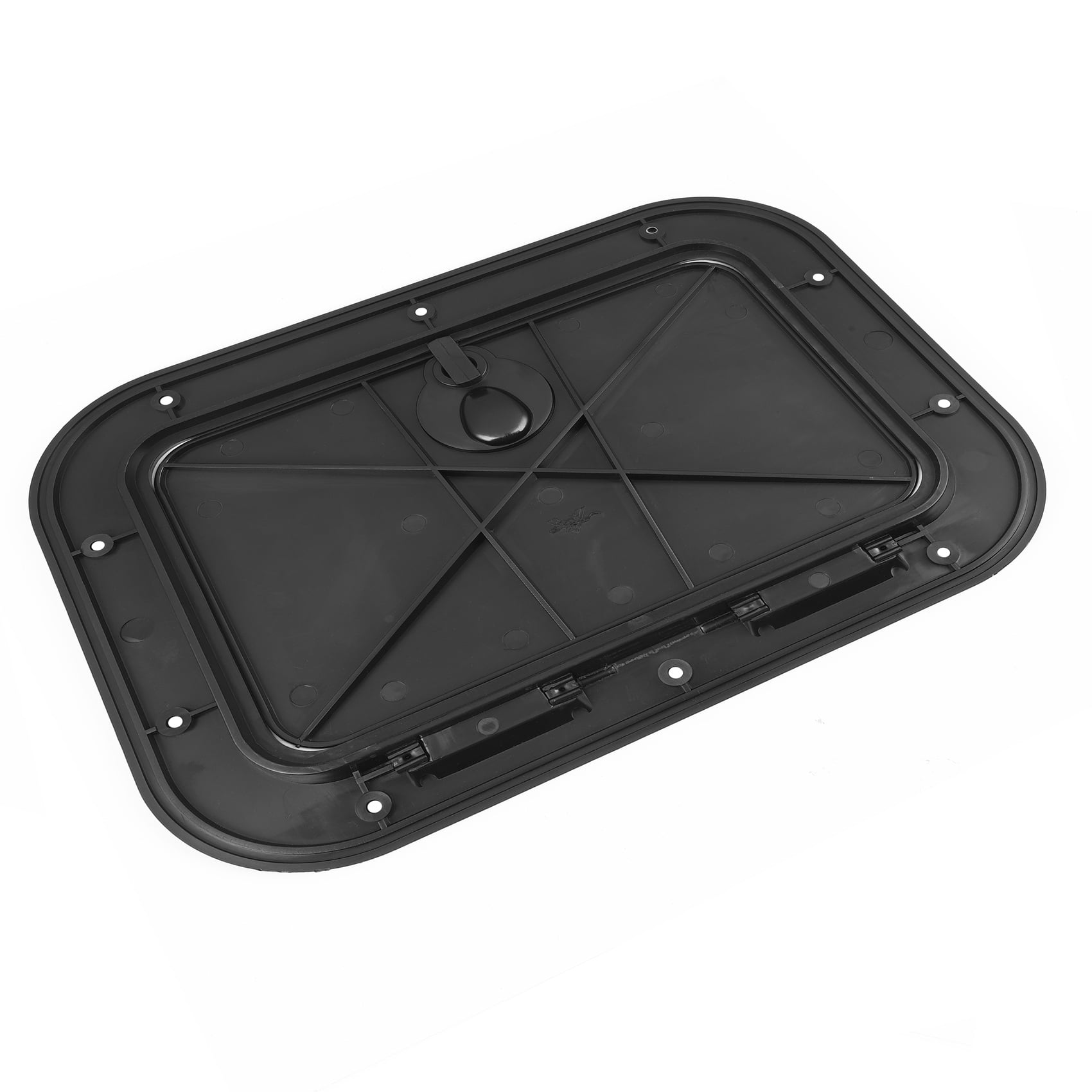 Marine Deck Plate Access Cover Pull Out Inspection Hatch with Latch for Boat Kayak Canoe, 14.96 x 11.02 Inch / 380 x 280mm -Black