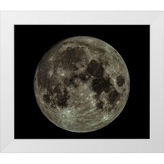 Kalika, Michael 14x12 White Modern Wood Framed Museum Art Print Titled - Full Moon