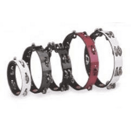 REMO Tambourine, Headless, 8" Diameter, 8 Pairs Jingles x 1 Row, Red