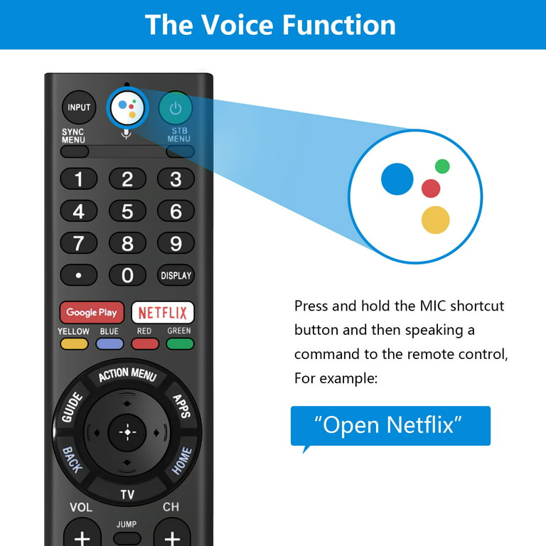 RMF-TX310U Replace Voice Remote Control with Mic fit for Sony 4K Smart  Bravia TV XBR-43X800G XBR-75X800G XBR-65X800G XBR-49X800G XBR-55X800G