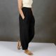 thumbnail image 4 of Pantalones de Cintura Elástica para Mujeres de Cintura Alta Color Sólido con Bolsillos, Pantalones de Longitud Completa Casual para Todas las Estaciones, 4 of 6